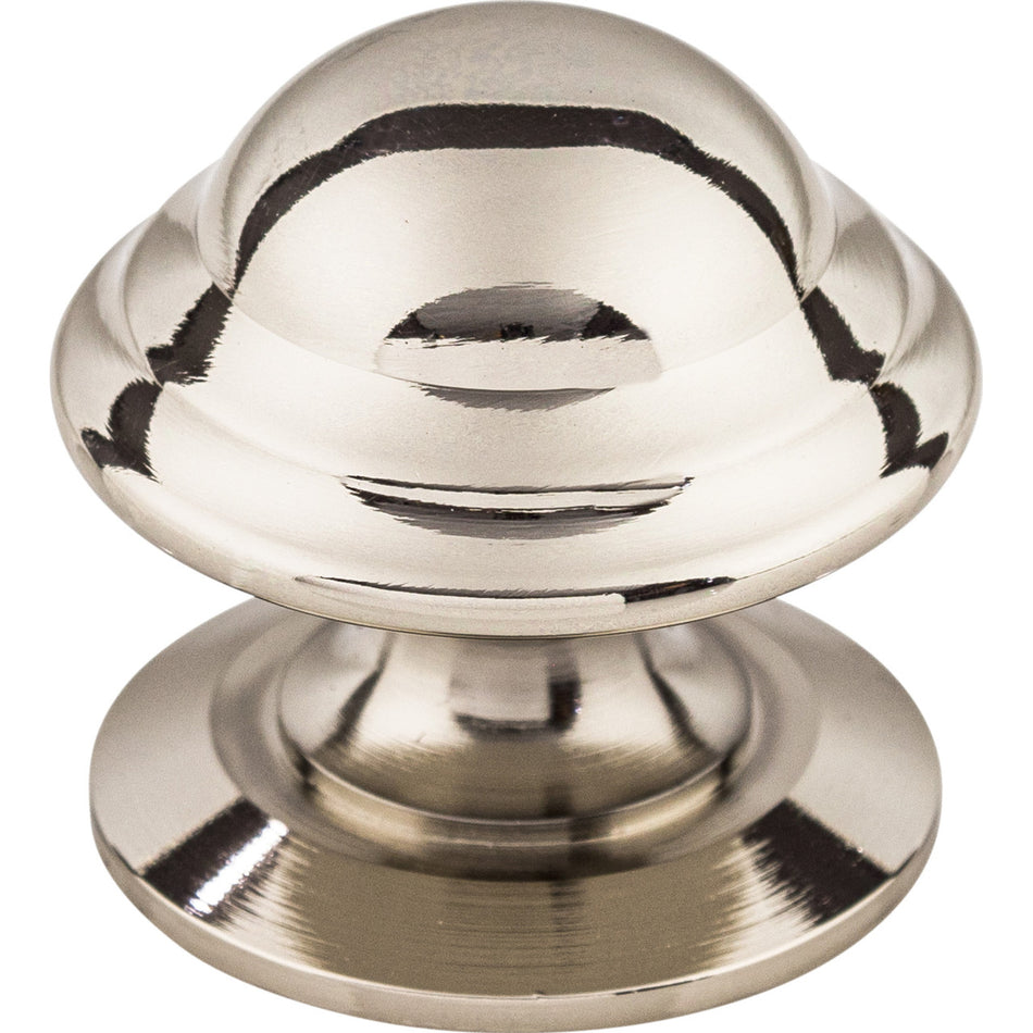 Top Knobs M1324: 1-3/8" Empress Round Cabinet Knob - Polished Nickel