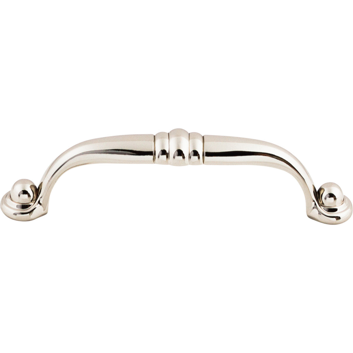 Top Knobs M1327: 3-3/4" cc Voss D-Handle Cabinet Pull - Polished Nickel
