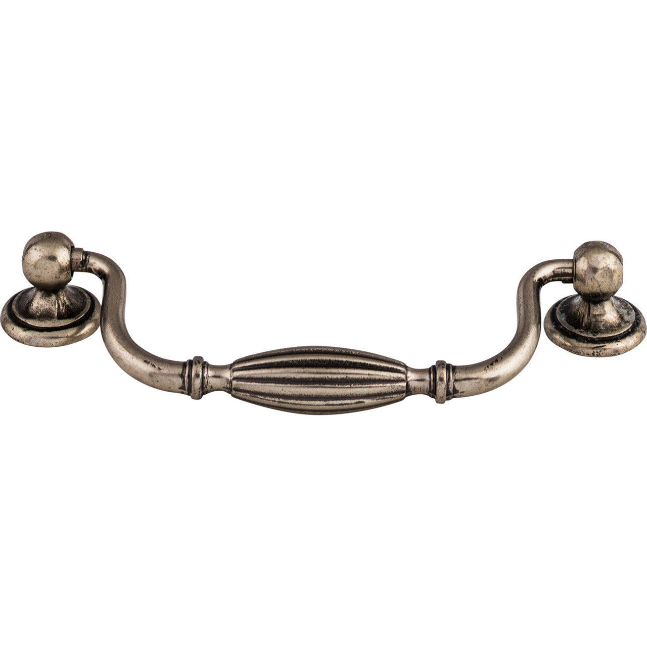 Top Knobs M133: 5-1/16" cc Tuscany Drop Bail Cabinet Pull - Pewter Antique