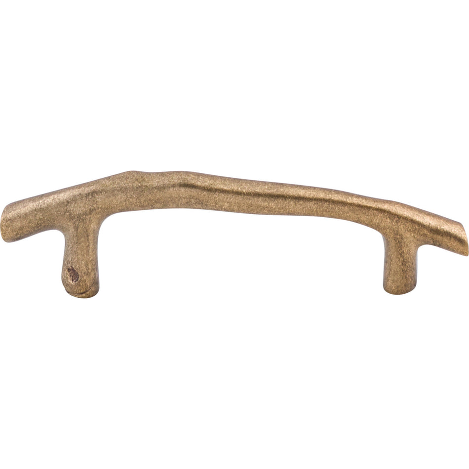 Top Knobs M1341: 3-1/2" cc Aspen Twig Cabinet Pull - Light Bronze