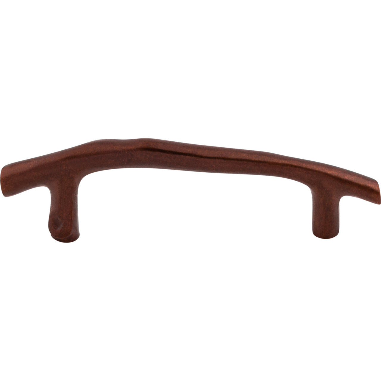 Top Knobs M1343: 3-1/2" cc Aspen Twig Cabinet Pull - Mahogany Bronze