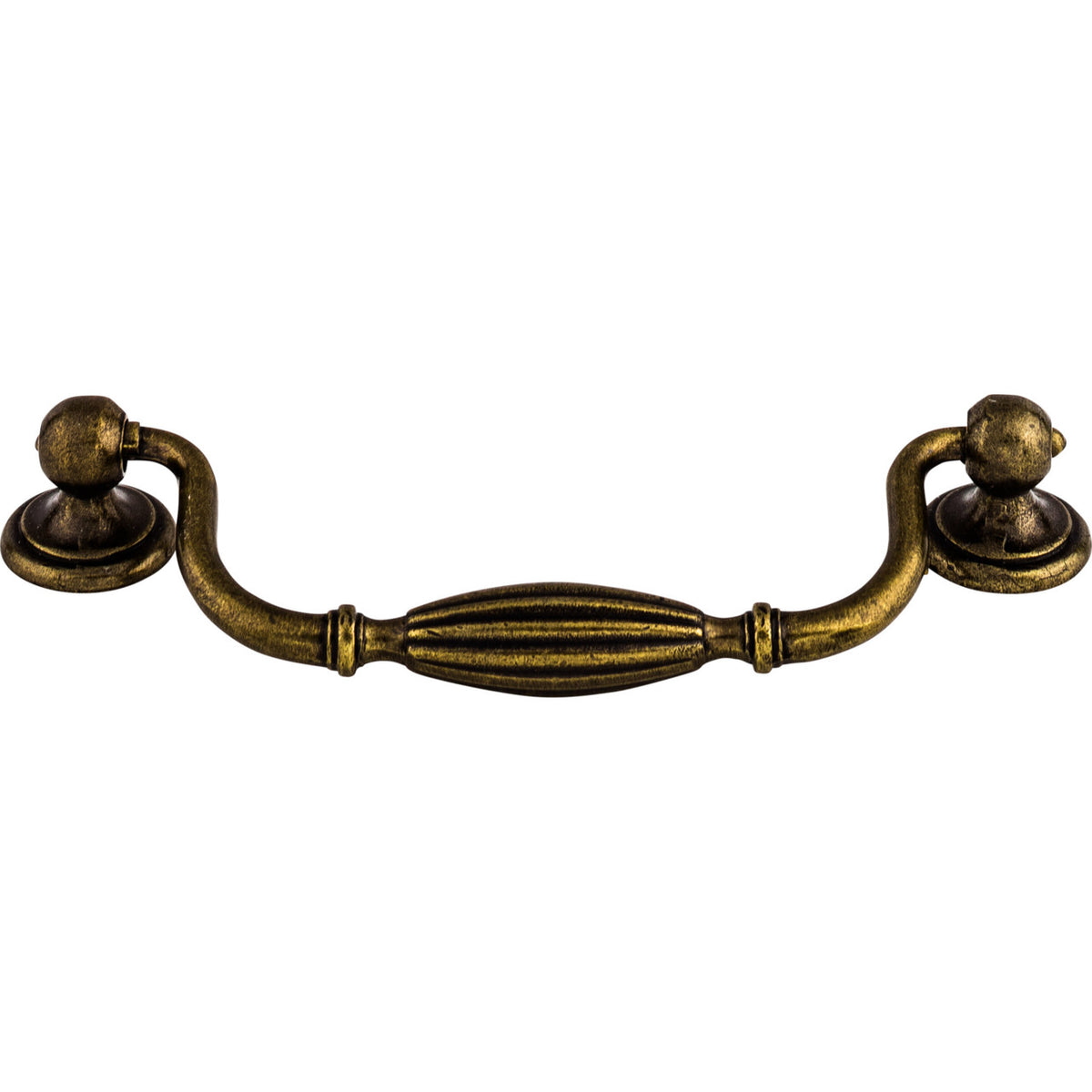 Top Knobs M135: 5-1/16" cc Tuscany Drop Bail Cabinet Pull - German Bronze