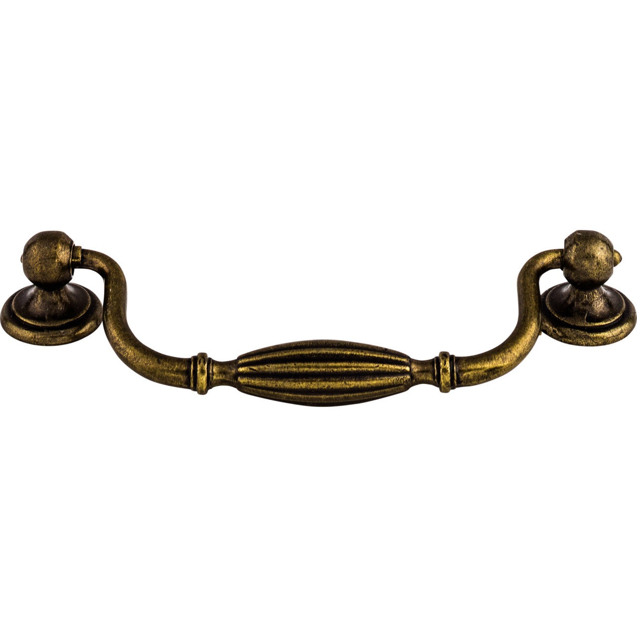 Top Knobs M135: 5-1/16" cc Tuscany Drop Bail Cabinet Pull - German Bronze