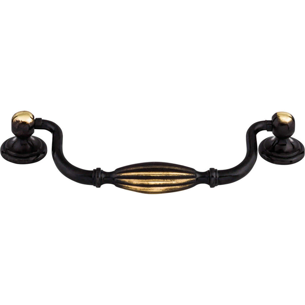 Top Knobs M136: 5-1/16" cc Tuscany Drop Bail Cabinet Pull - Dark Antique Brass