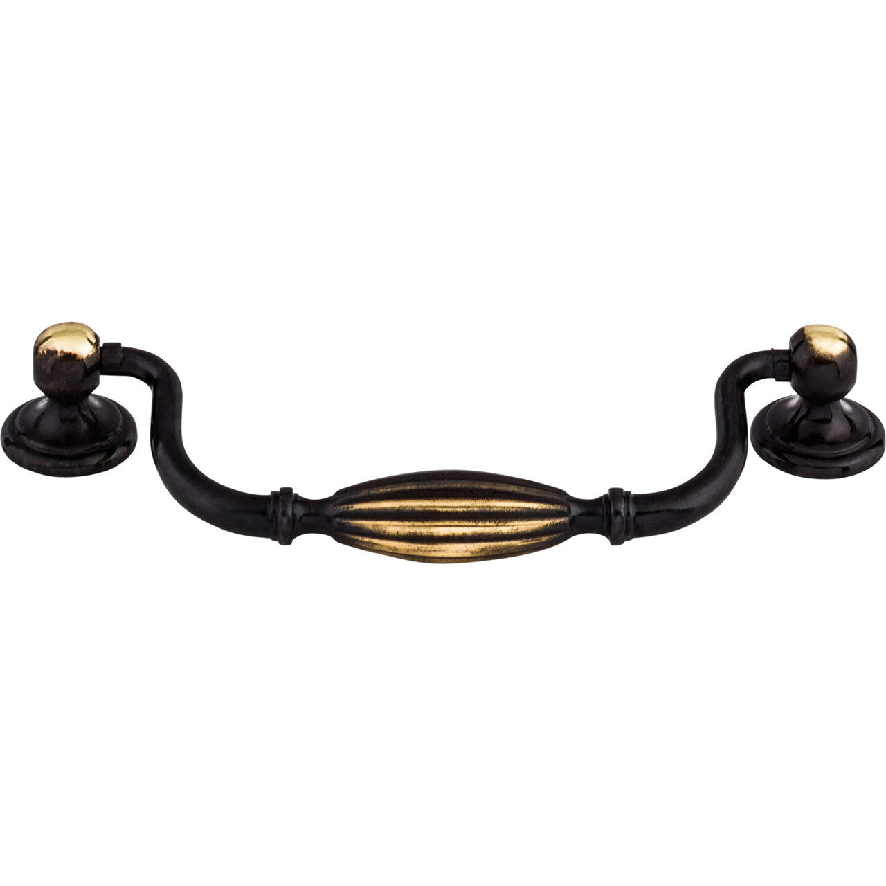 Top Knobs M136: 5-1/16" cc Tuscany Drop Bail Cabinet Pull - Dark Antique Brass