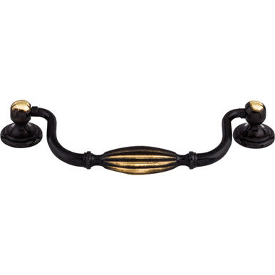 Top Knobs M136: 5-1/16" cc Tuscany Drop Bail Cabinet Pull - Dark Antique Brass