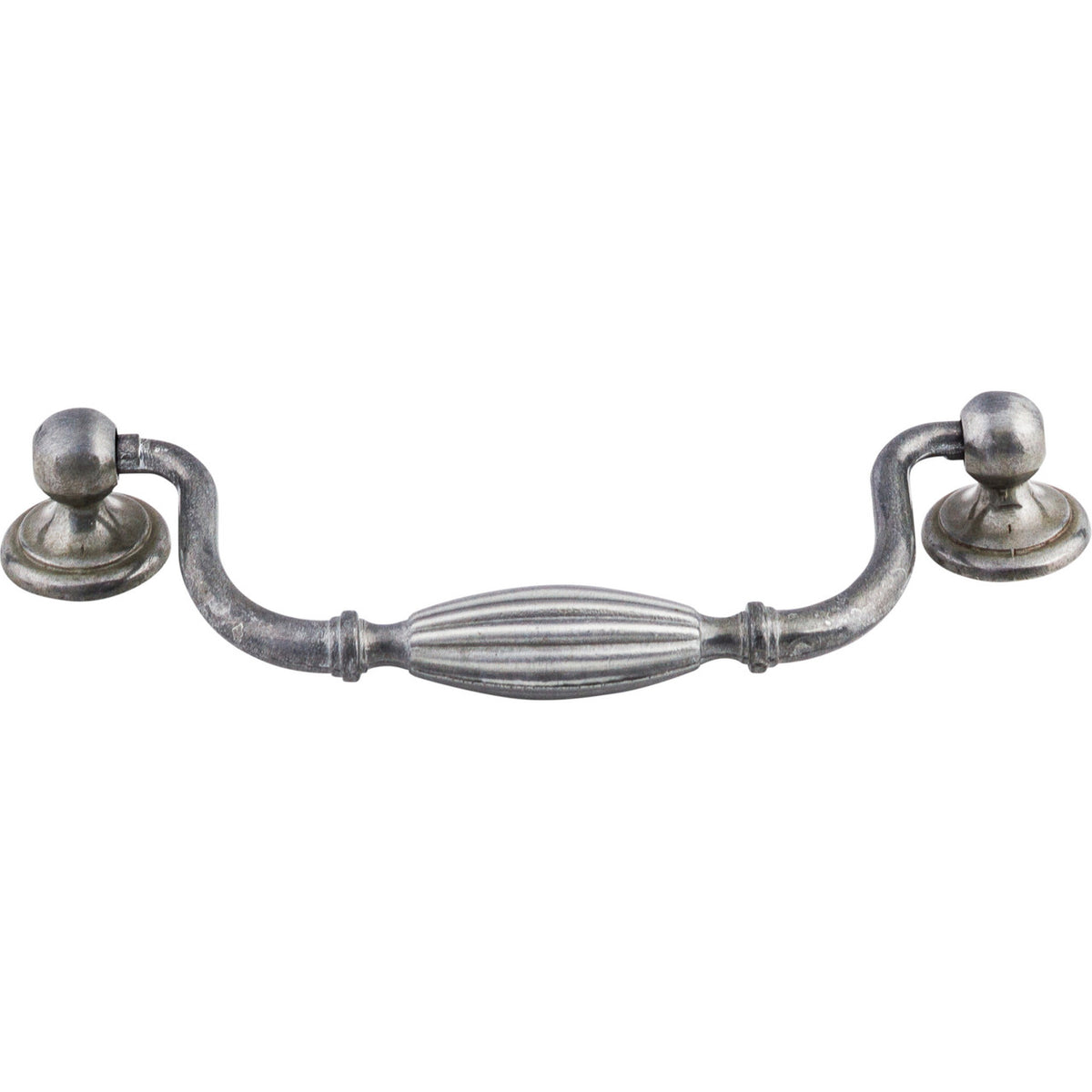 Top Knobs M137: 5-1/16" cc Tuscany Drop Bail Cabinet Pull - Pewter Light