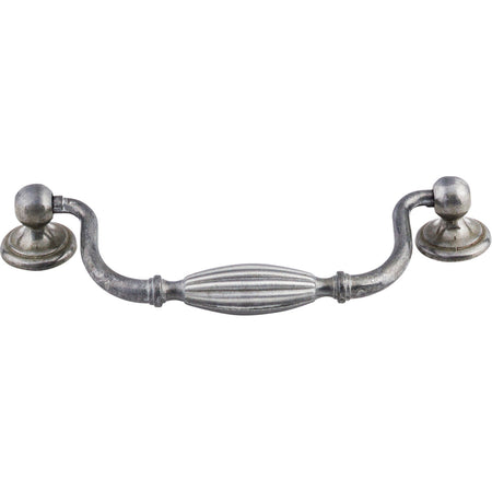 Top Knobs M137: 5-1/16" cc Tuscany Drop Bail Cabinet Pull - Pewter Light