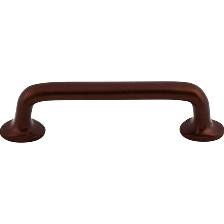 Top Knobs M1388: 4" cc Aspen Round Bar Cabinet Pull - Mahogany Bronze