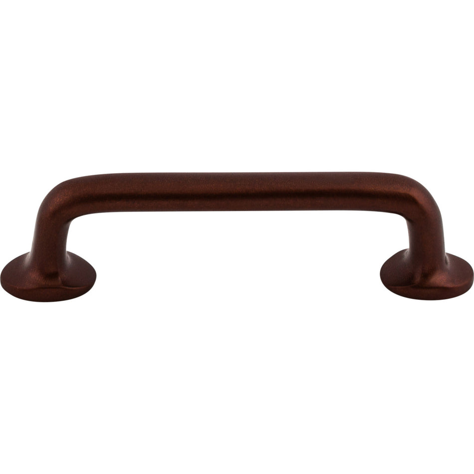 Top Knobs M1388: 4" cc Aspen Round Bar Cabinet Pull - Mahogany Bronze