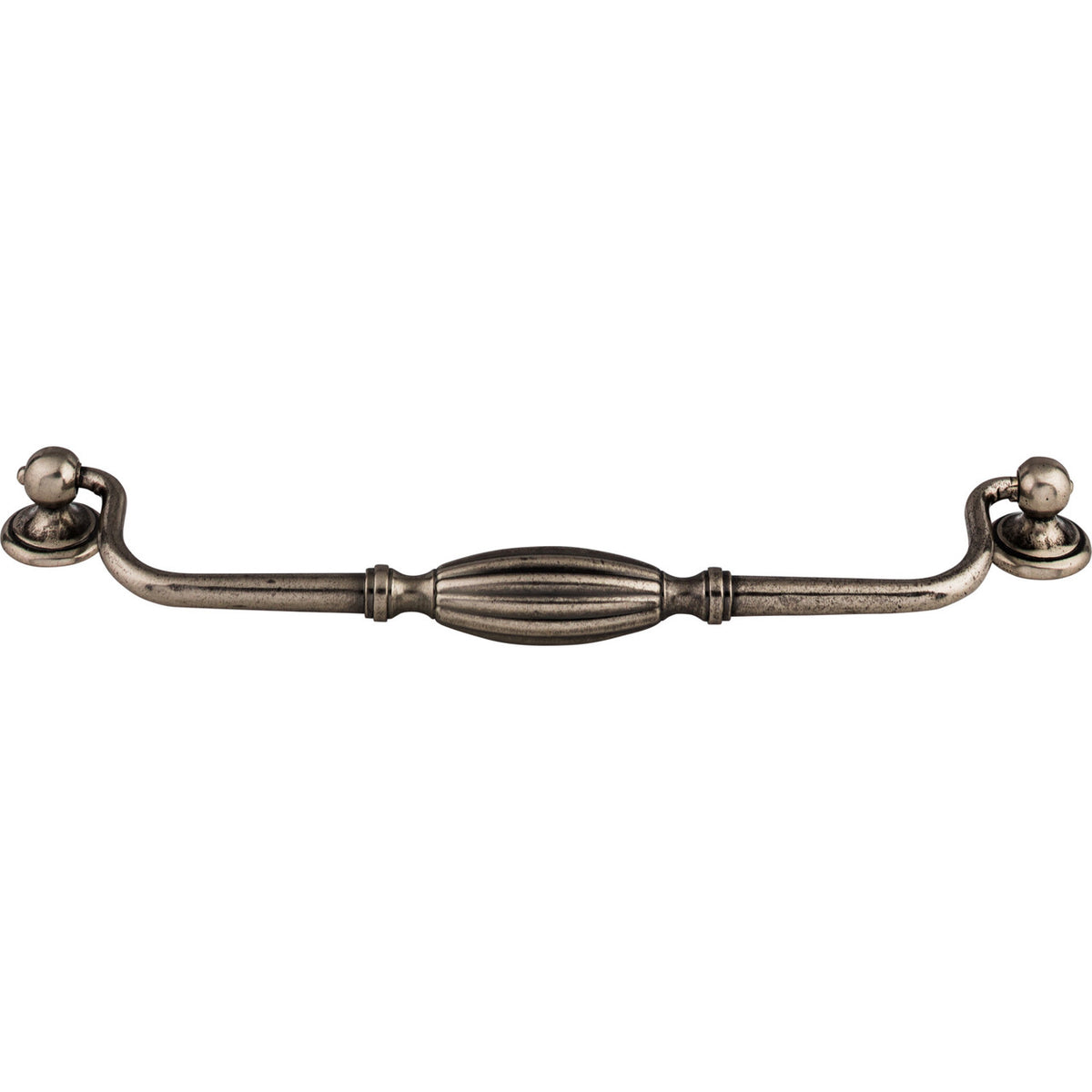 Top Knobs M138: 8-13/16" cc Tuscany Drop Bail Cabinet Pull - Pewter Antique