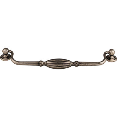 Top Knobs M138: 8-13/16" cc Tuscany Drop Bail Cabinet Pull - Pewter Antique