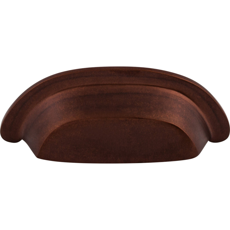 Top Knobs M1413: 3" cc Aspen Cup Cabinet Pull - Mahogany Bronze