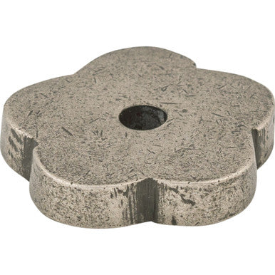 Top Knobs M1425: Aspen Flower Backplate - Silicon Bronze Light