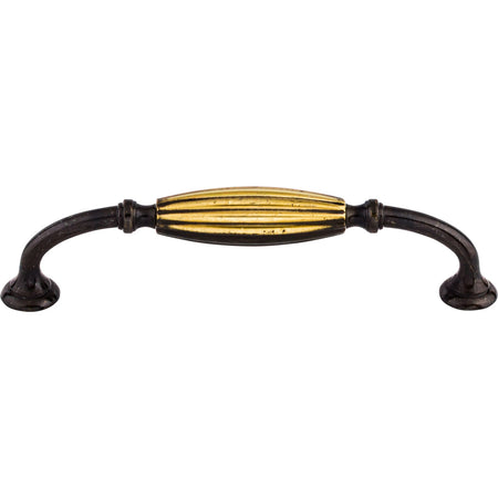 Top Knobs M146: 5-1/16" cc Tuscany D-Handle Cabinet Pull - Dark Antique Brass
