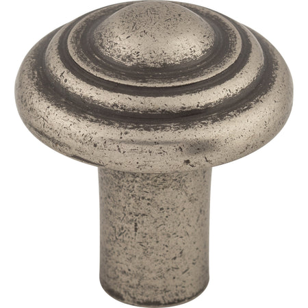 Top Knobs M1470: 1-1/4" Aspen Round Button Cabinet Knob - Silicon Bronze Light