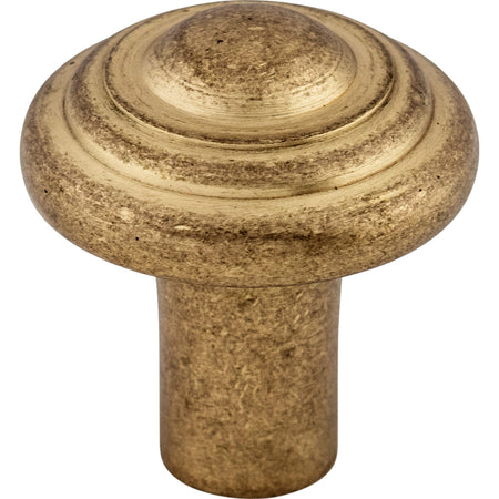 Top Knobs M1471: 1-1/4" Aspen Round Button Cabinet Knob - Light Bronze