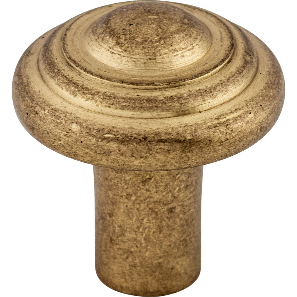 Top Knobs M1471: 1-1/4" Aspen Round Button Cabinet Knob - Light Bronze