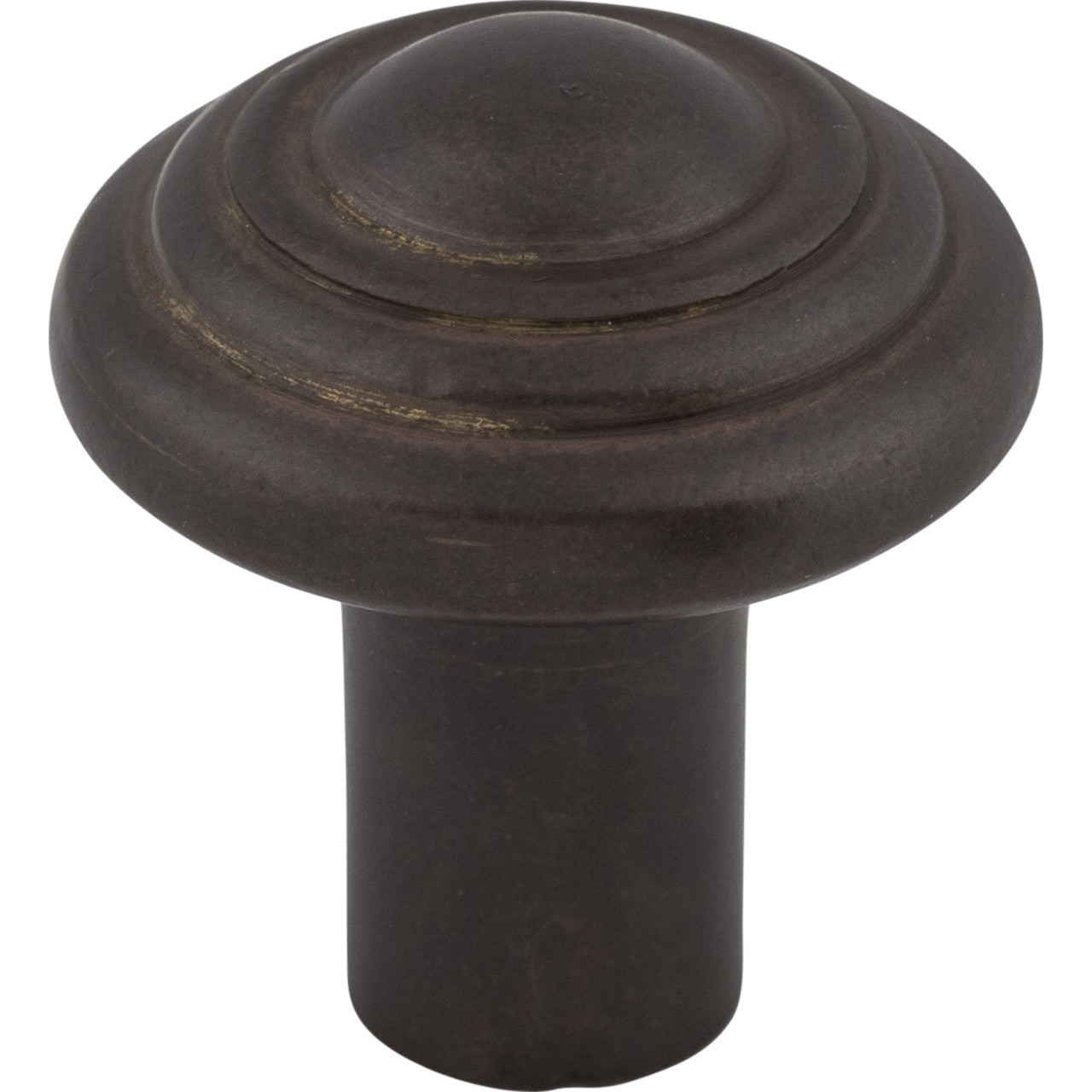 Top Knobs M1472: 1-1/4" Aspen Round Button Cabinet Knob - Medium Bronze