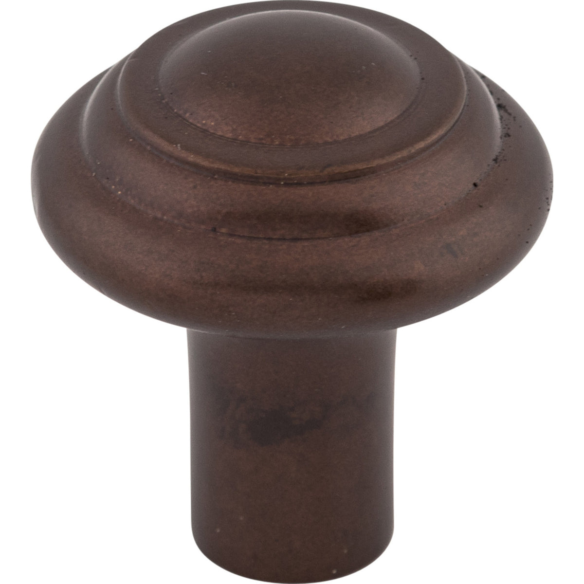 Top Knobs M1473: 1-1/4" Aspen Round Button Cabinet Knob - Mahogany Bronze