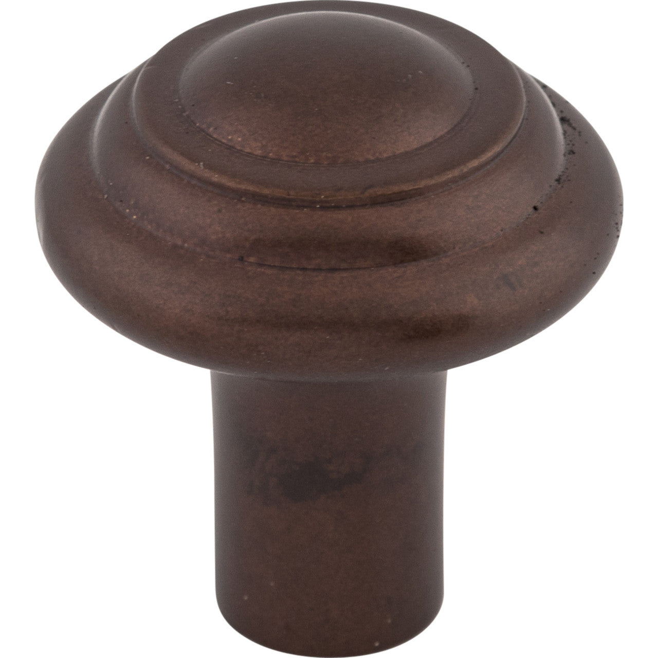 Top Knobs M1473: 1-1/4" Aspen Round Button Cabinet Knob - Mahogany Bronze