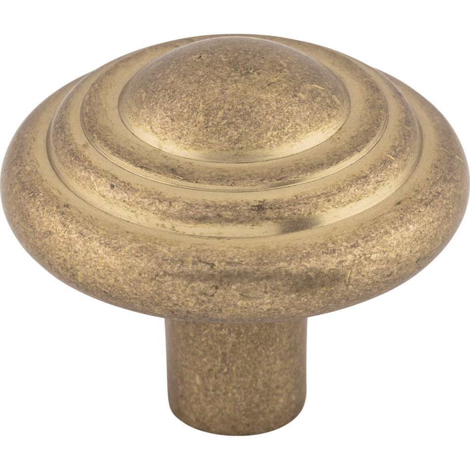Top Knobs M1476: 1-3/4" Aspen Round Button Cabinet Knob - Light Bronze