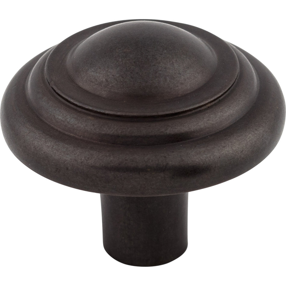 Top Knobs M1477: 1-3/4" Aspen Round Button Cabinet Knob - Medium Bronze