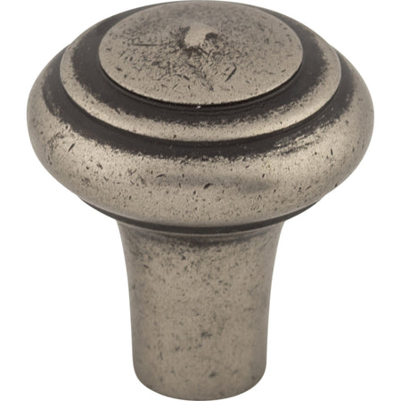Top Knobs M1480: 1" Aspen Round Peak Cabinet Knob - Silicon Bronze Light