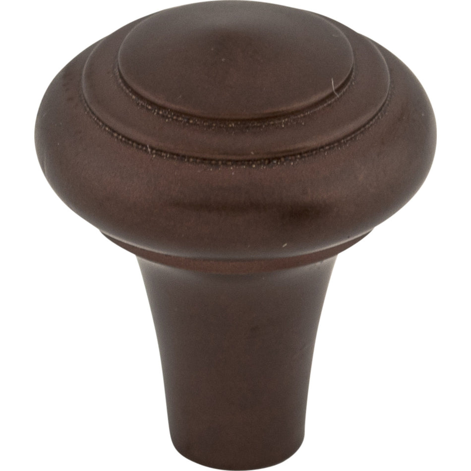 Top Knobs M1483: 1" Aspen Round Peak Cabinet Knob - Mahogany Bronze