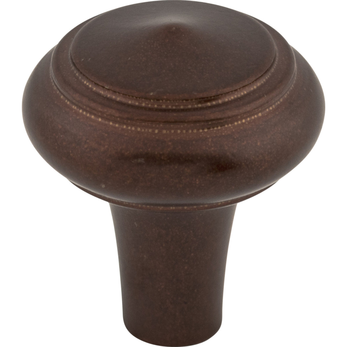 Top Knobs M1488: 1-1/4" Aspen Round Peak Cabinet Knob - Mahogany Bronze