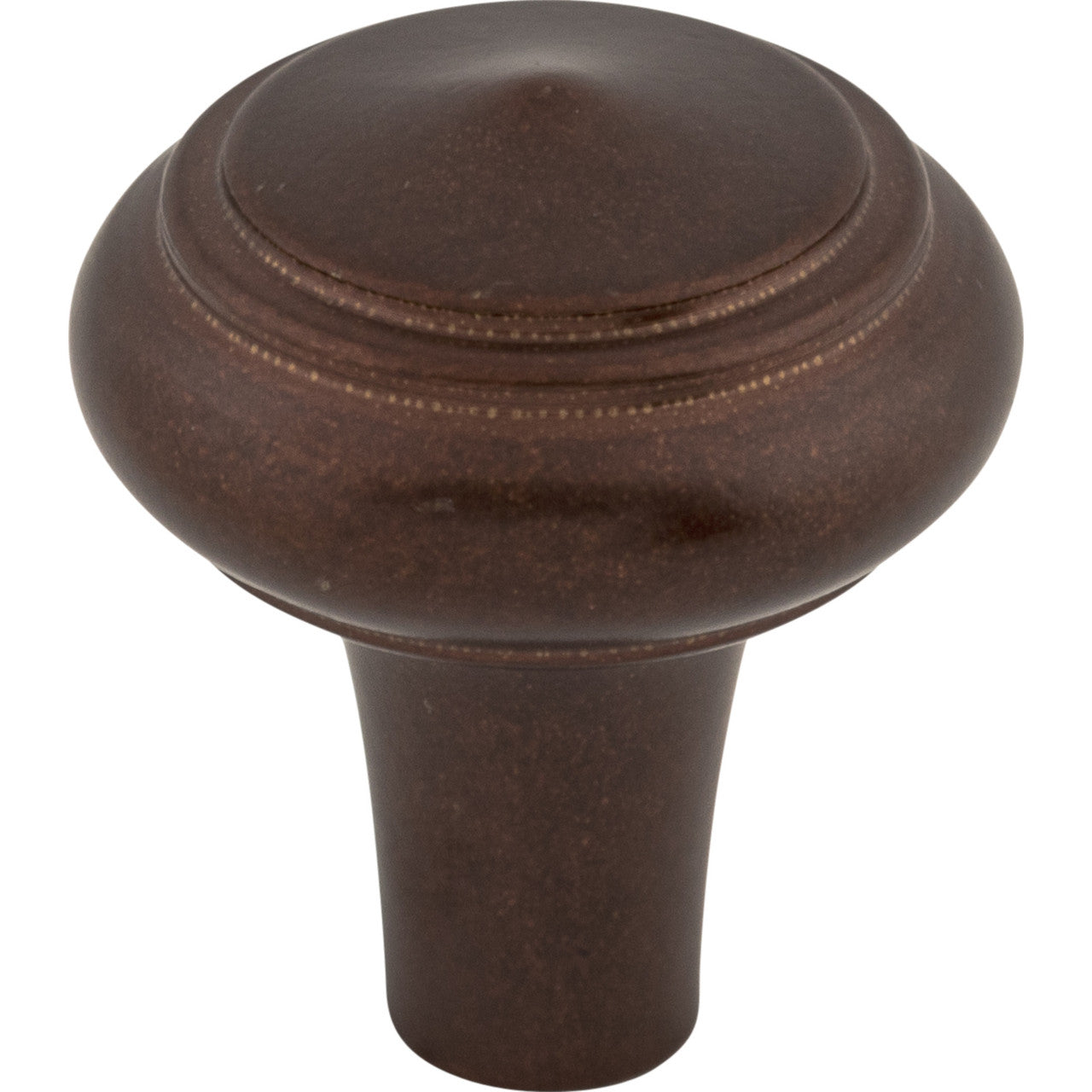 Top Knobs M1488: 1-1/4" Aspen Round Peak Cabinet Knob - Mahogany Bronze