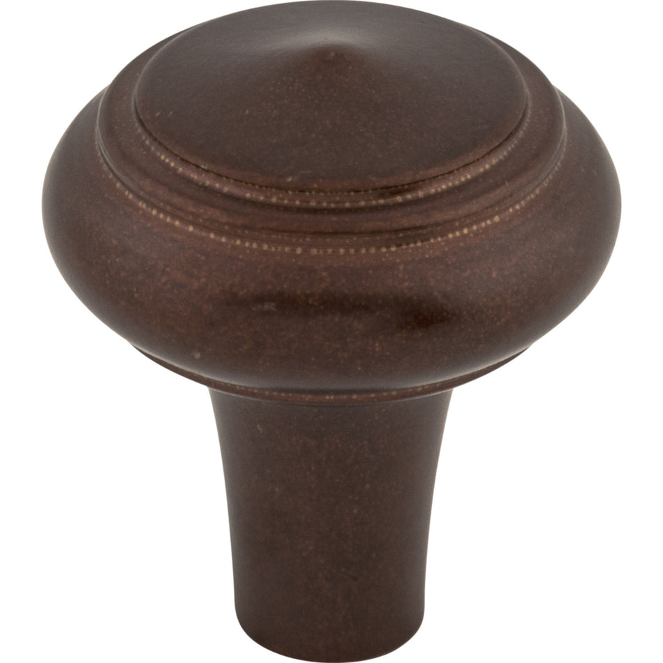 Top Knobs M1488: 1-1/4" Aspen Round Peak Cabinet Knob - Mahogany Bronze