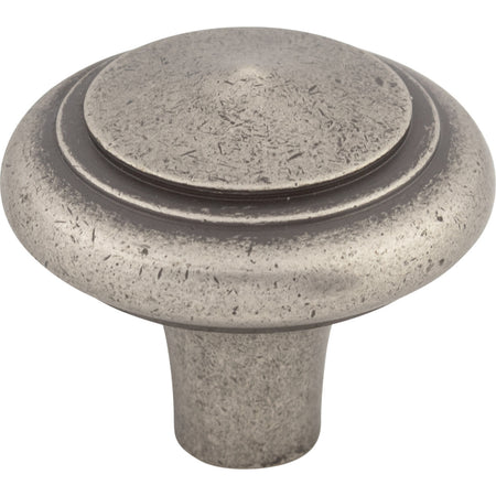 Top Knobs M1490: 1-5/8" Aspen Round Peak Cabinet Knob - Silicon Bronze Light