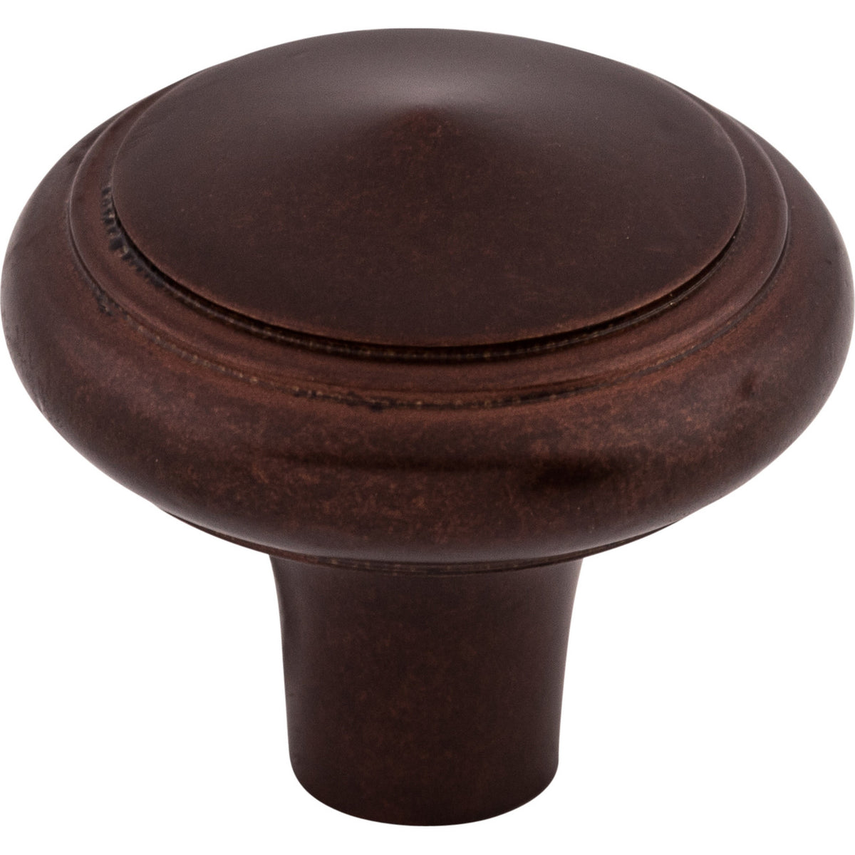 Top Knobs M1493: 1-5/8" Aspen Round Peak Cabinet Knob - Mahogany Bronze