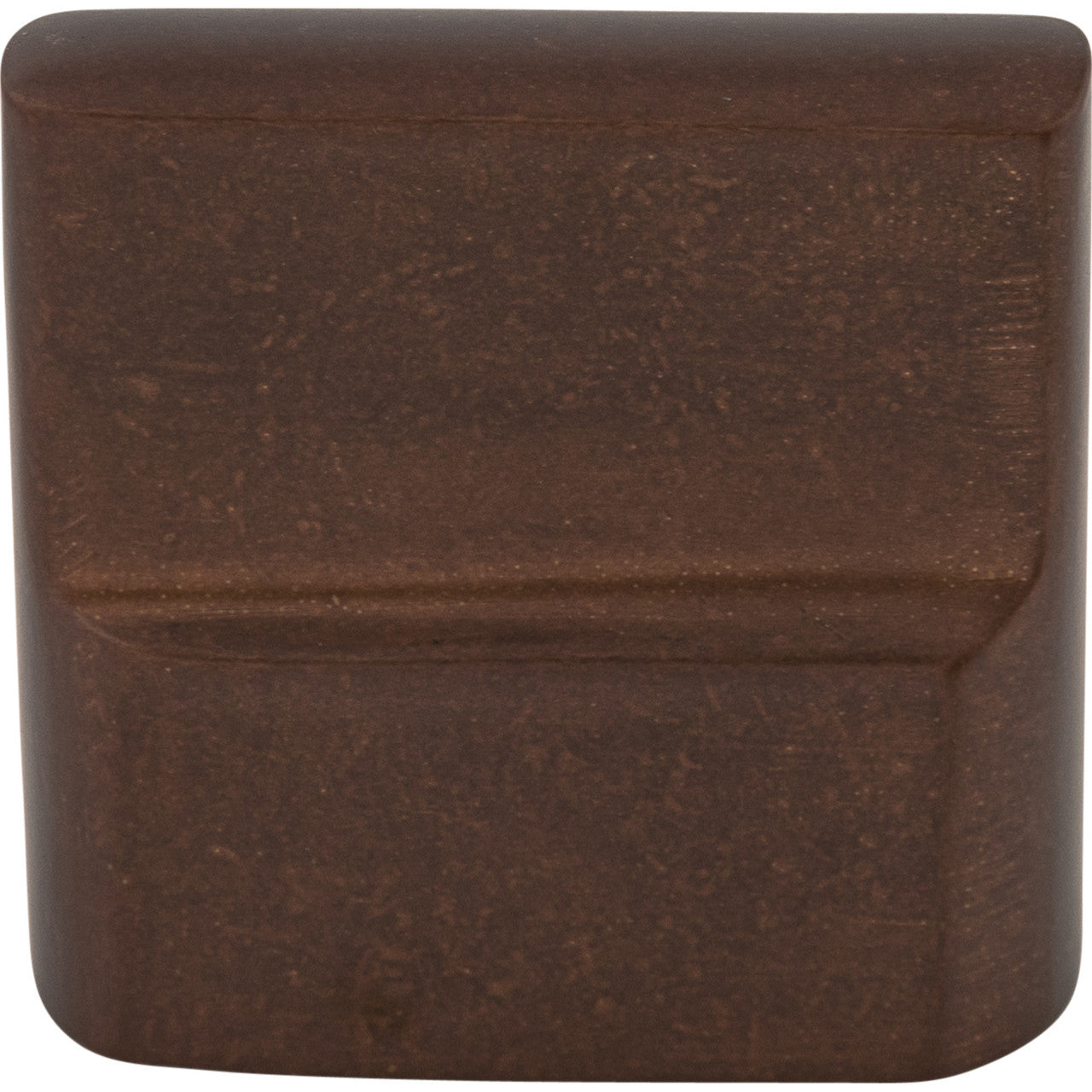 Top Knobs M1503: 1-3/8" Aspen Flat Sided Cabinet Knob - Mahogany Bronze
