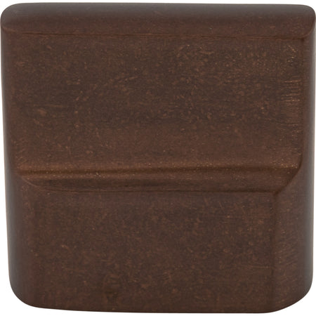 Top Knobs M1503: 1-3/8" Aspen Flat Sided Cabinet Knob - Mahogany Bronze