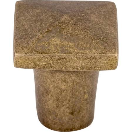 Top Knobs M1506: 3/4" Aspen Square Cabinet Knob - Light Bronze