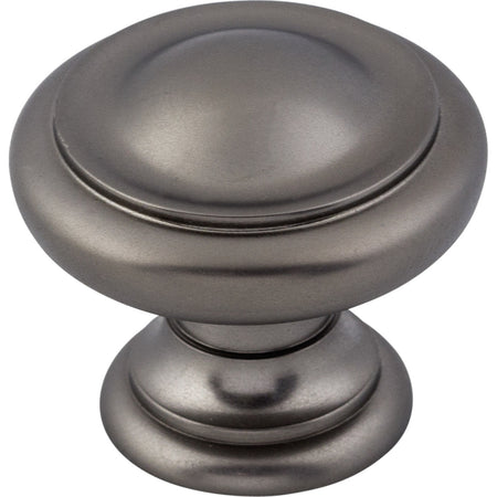 Top Knobs M1564: 1-1/8" Nouveau III Round Dome Cabinet Knob - Ash Gray