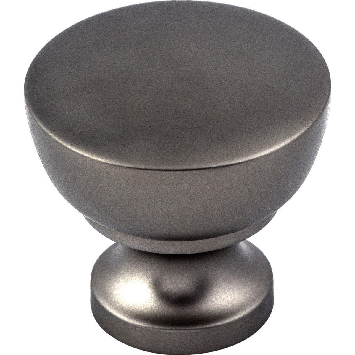 Top Knobs M1567: 1-1/4" Bergen Round Cabinet Knob - Ash Gray