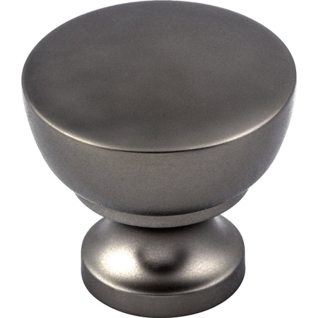 Top Knobs M1567: 1-1/4" Bergen Round Cabinet Knob - Ash Gray