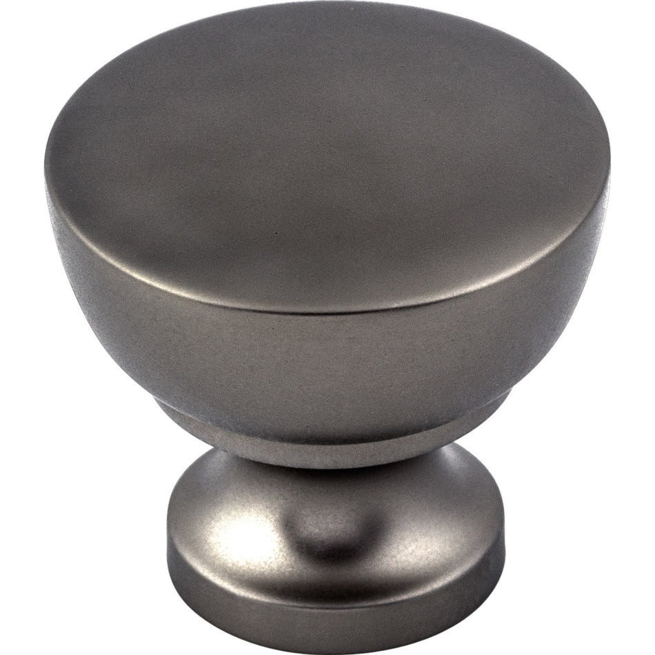 Top Knobs M1567: 1-1/4" Bergen Round Cabinet Knob - Ash Gray