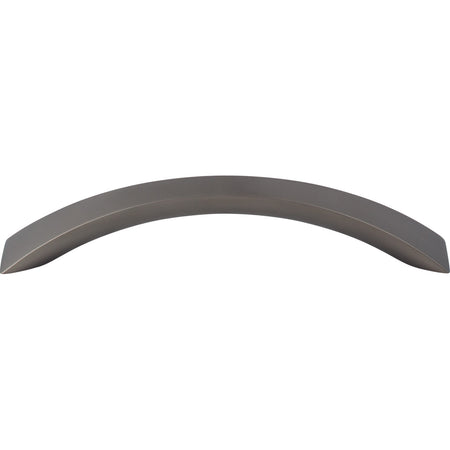 Top Knobs M1577: 5-1/16" cc Crescent Flair Bow Cabinet Pull - Ash Gray