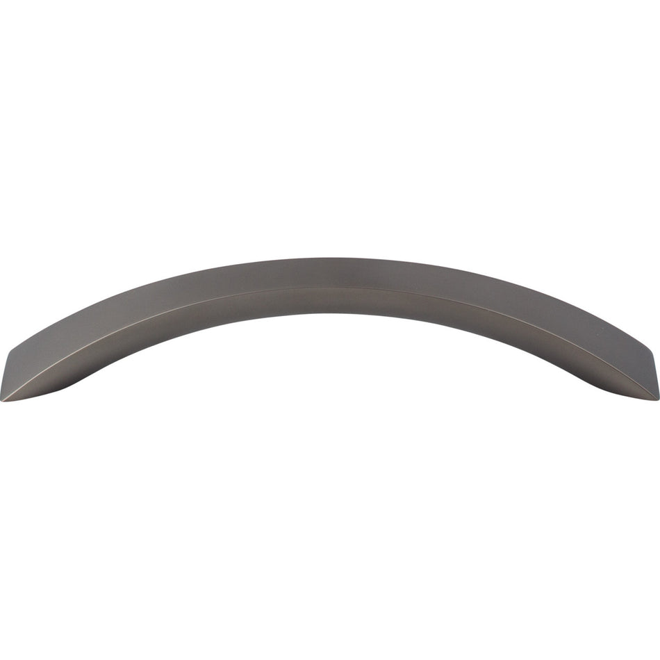 Top Knobs M1577: 5-1/16" cc Crescent Flair Bow Cabinet Pull - Ash Gray