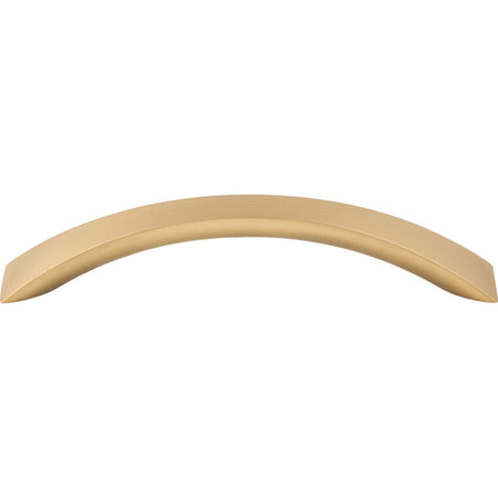 Top Knobs M1578: 5-1/16" cc Crescent Flair Bow Cabinet Pull - Honey Bronze