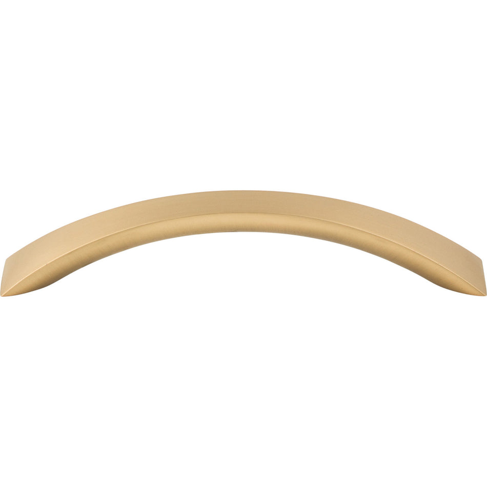 Top Knobs M1578: 5-1/16" cc Crescent Flair Bow Cabinet Pull - Honey Bronze