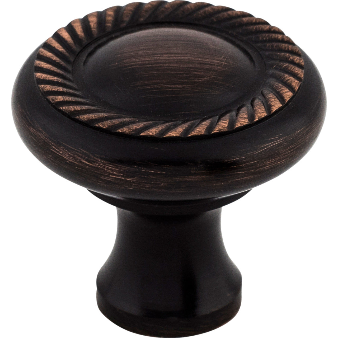 Top Knobs M1586: 1-1/4" Somerset II Swirl Cut Round Cabinet Knob - Tuscan Bronze