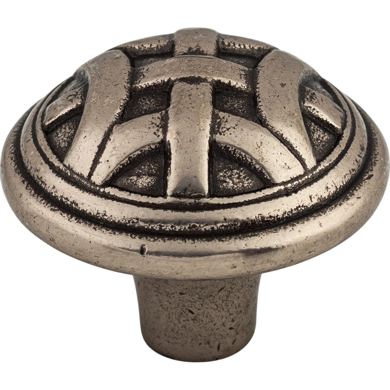Top Knobs M158: 1-1/4" Celtic Round Cabinet Knob - Pewter Antique