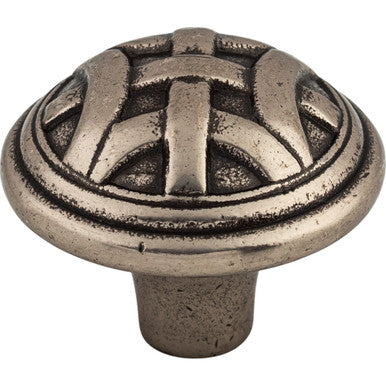 Top Knobs M158: 1-1/4" Celtic Round Cabinet Knob - Pewter Antique