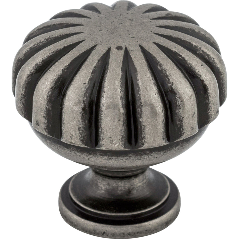 Top Knobs M1596: 1-1/4" Somerset II Melon Cabinet Knob - Pewter Antique