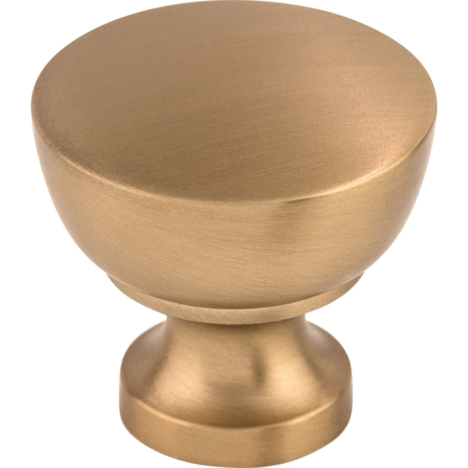 Top Knobs M1605: 1-1/4" Bergen Round Cabinet Knob - Brushed Bronze